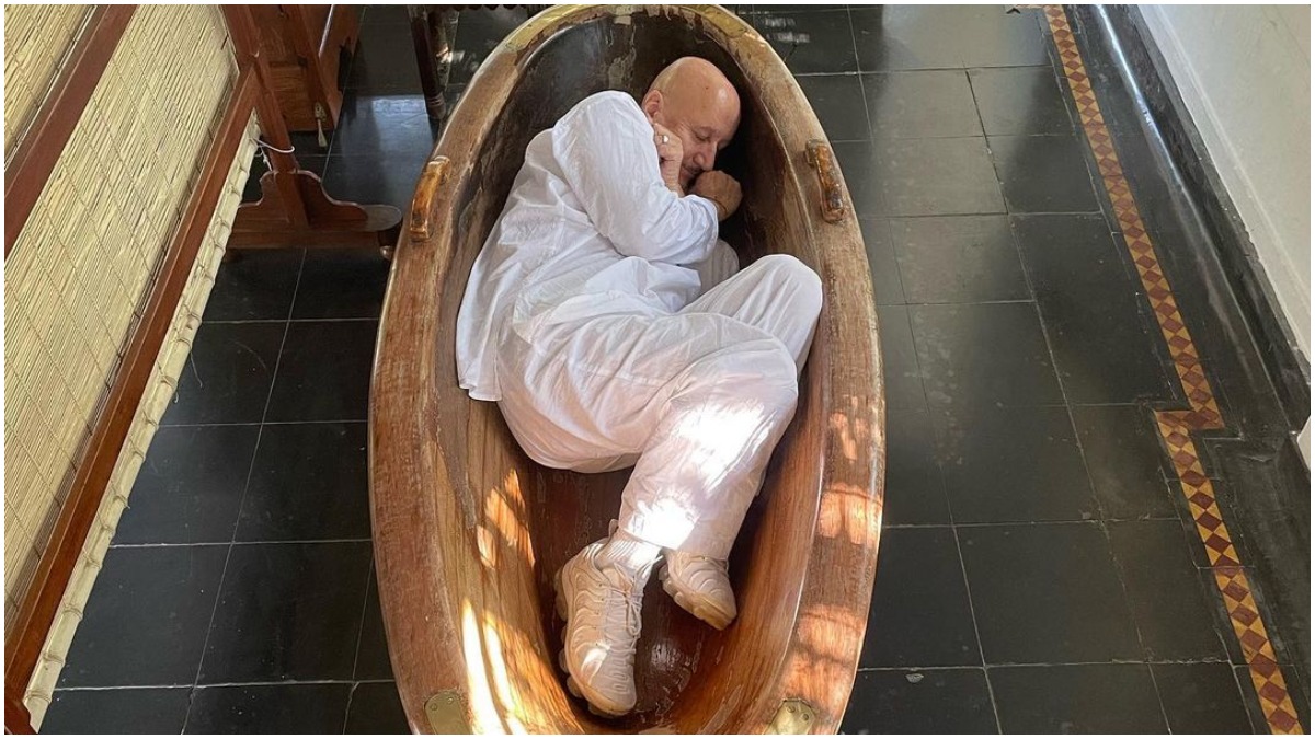 Anupam Kher In Bathtub